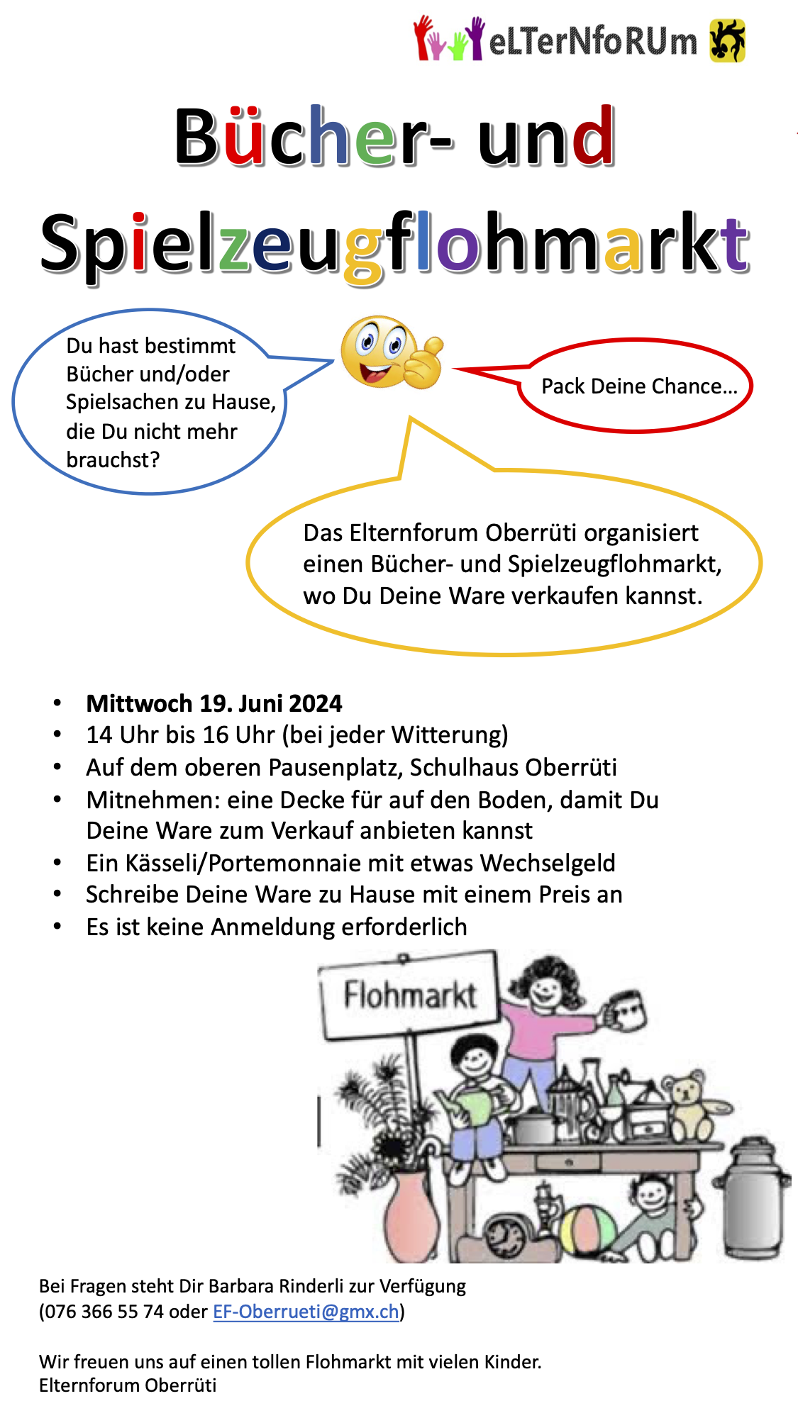 Flyer Bücherflohmarkt